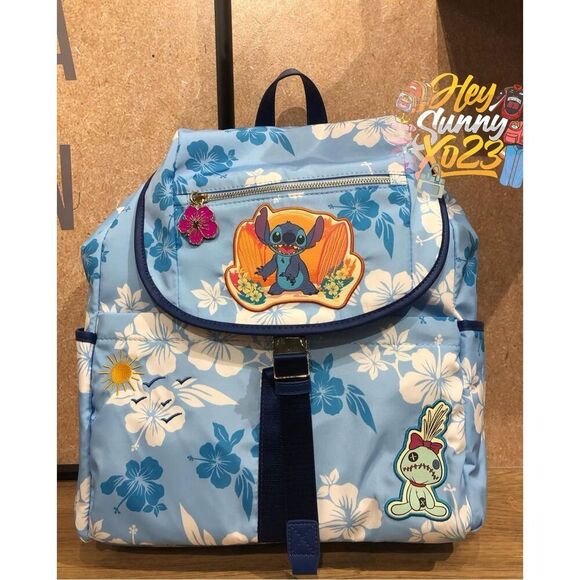 Disney Lilo & Stitch Hibiscus Blue Backpack